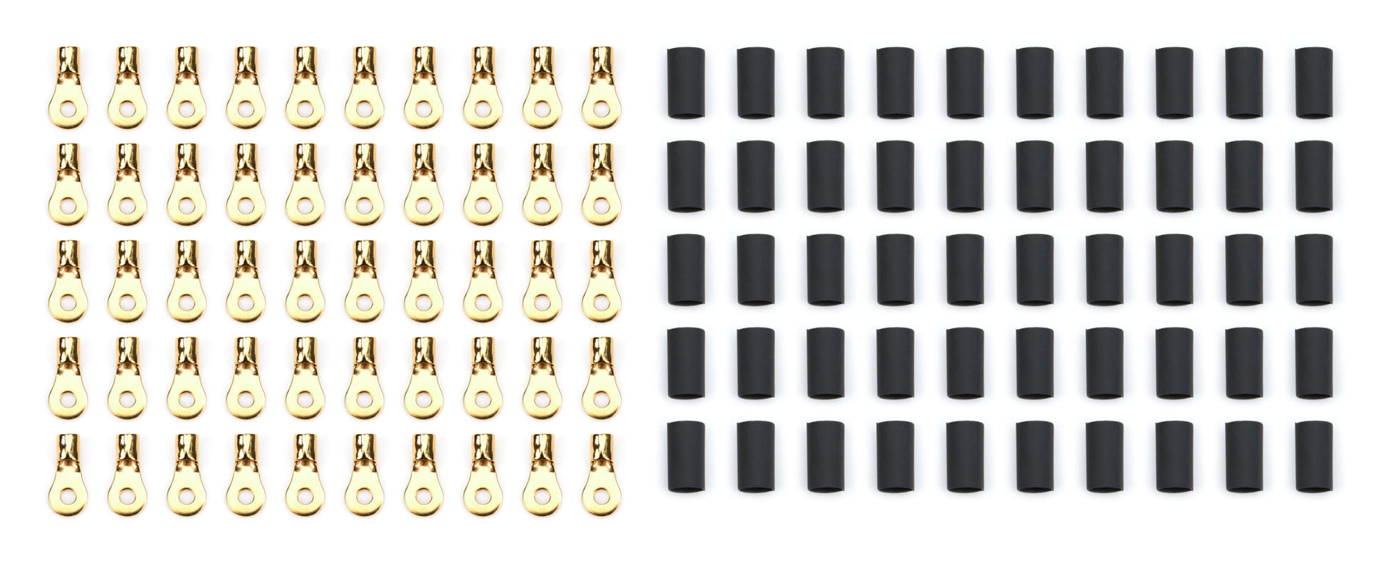 Ring Terminal #6 10-12 Ga w/Heat Shrink 50pk QUICKCAR RACING PRODUCTS