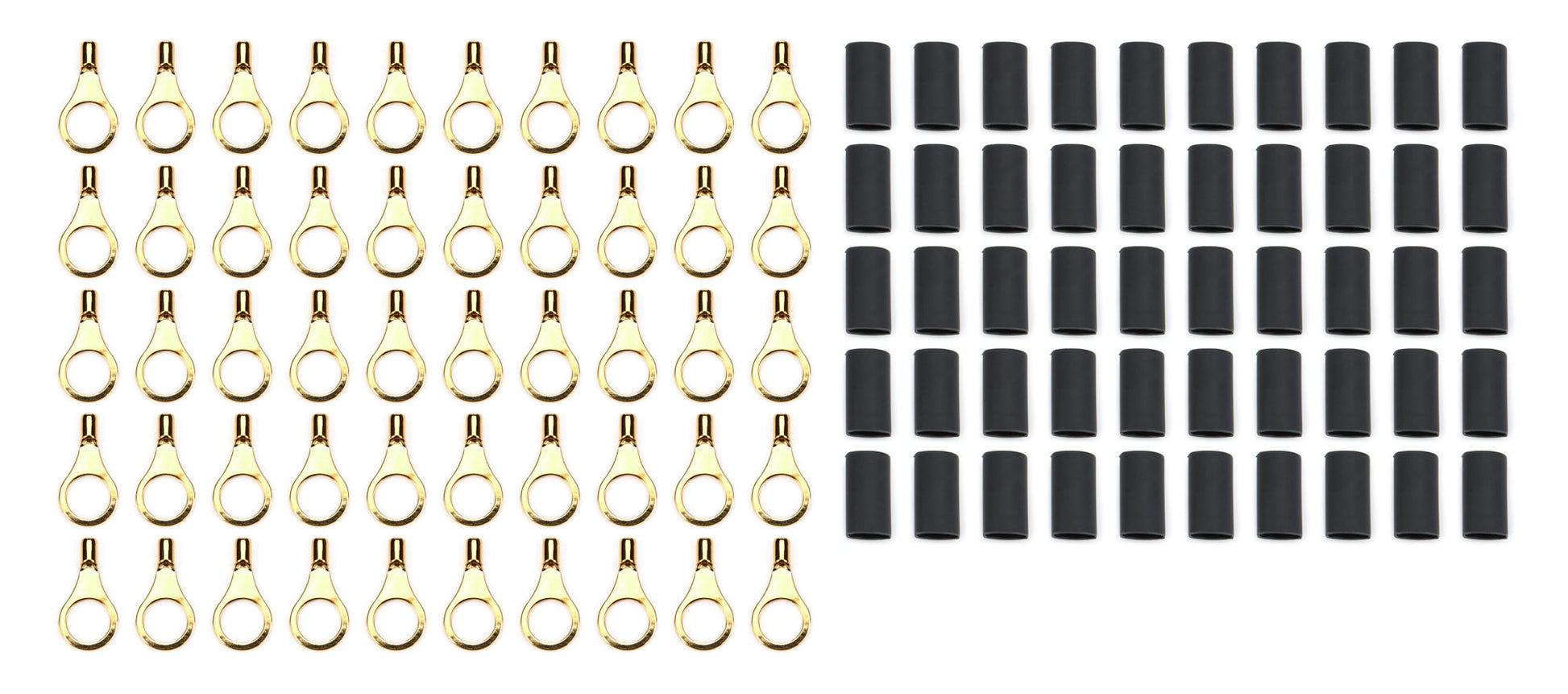 Ring Terminal 5/16in 18- 22 Ga w/Heat Shrink 50pk QUICKCAR RACING PRODUCTS