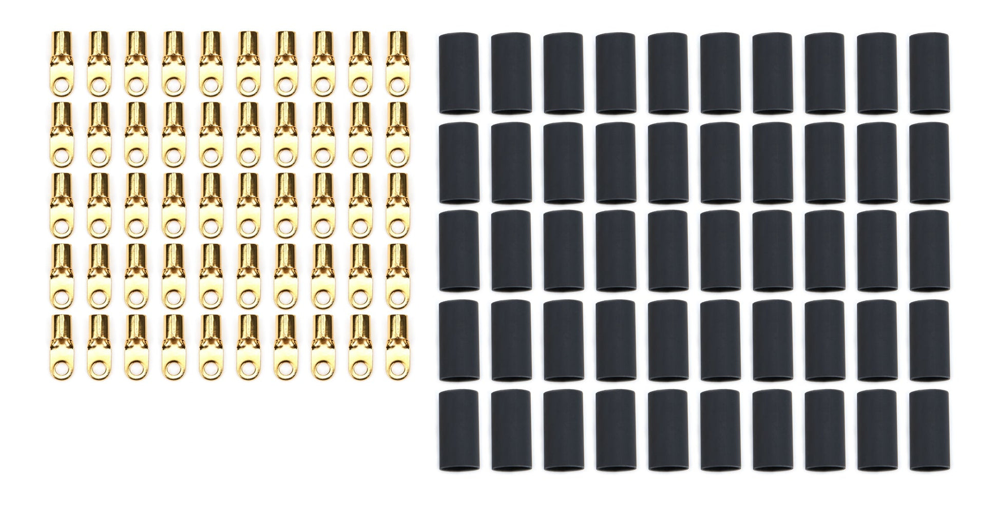 Ring Terminal #8 8 Ga w/Heat Shrink 50pk QUICKCAR RACING PRODUCTS