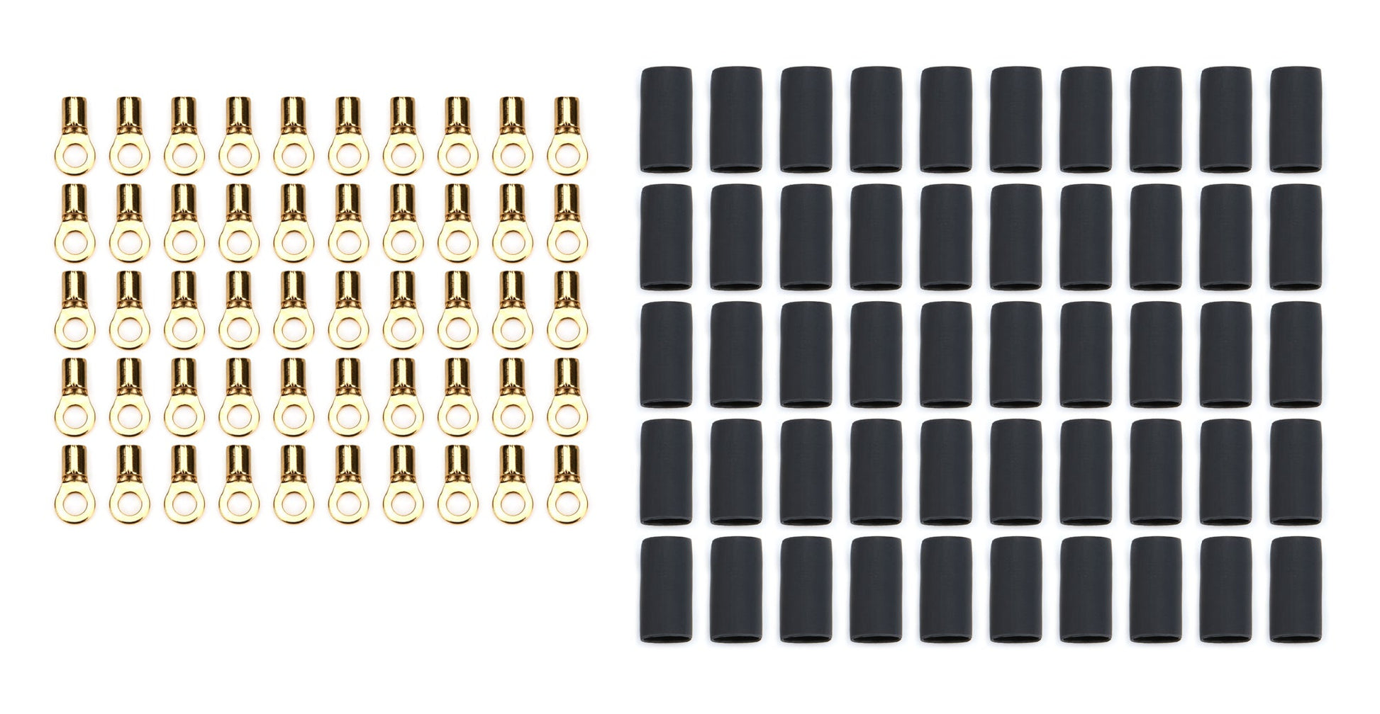 Ring Terminal #6 14-16 Ga w/Heat shrink 50pk QUICKCAR RACING PRODUCTS
