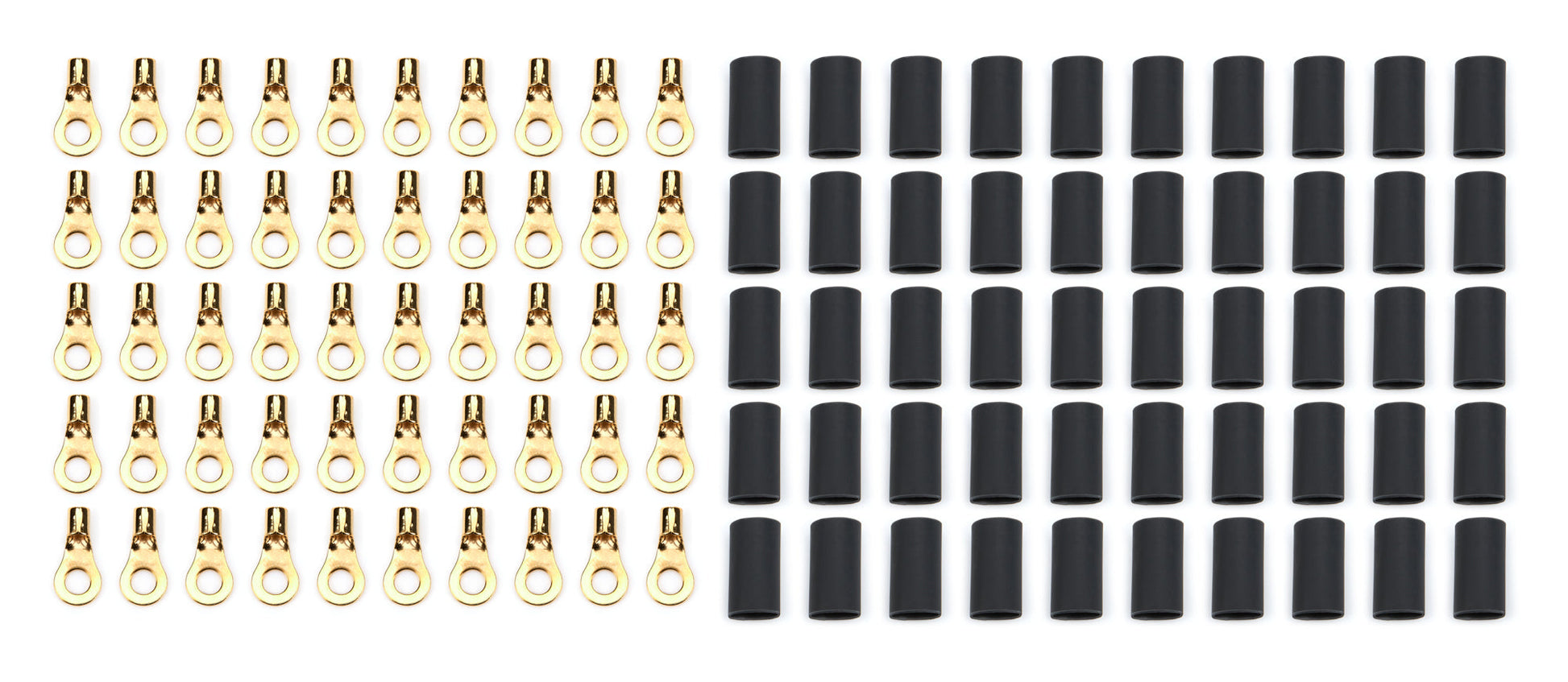 Ring Terminal #8 14-16 Ga w/Heat Shrink 50pk QUICKCAR RACING PRODUCTS