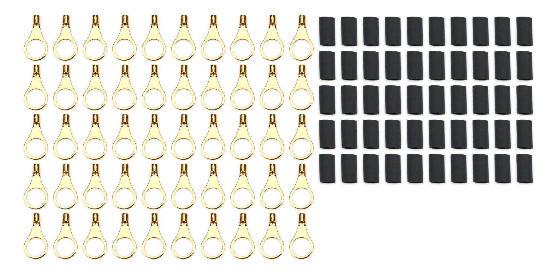 Ring Terminal 3/8in 14- 16 Ga w/Heat Shrink 50pk QUICKCAR RACING PRODUCTS