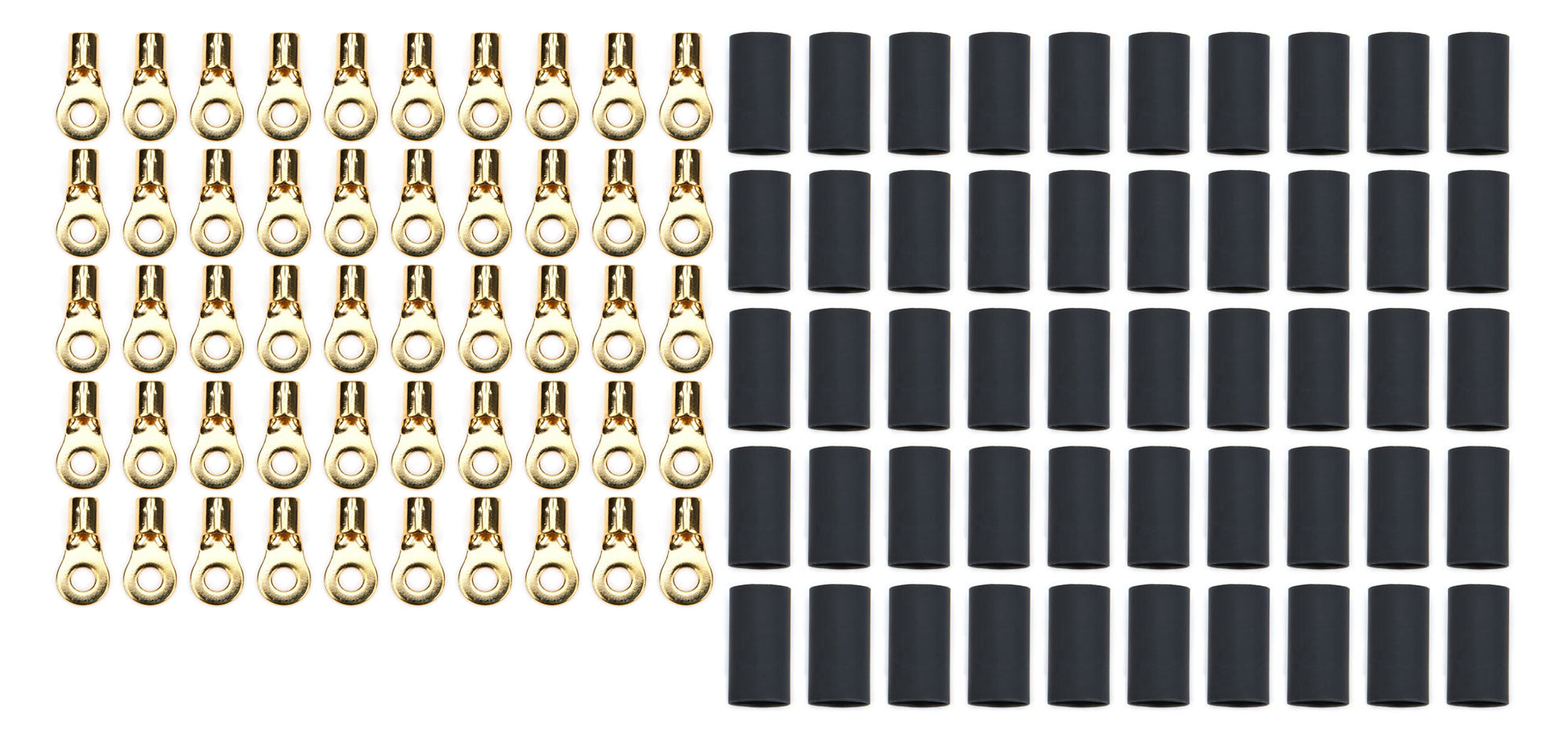 Ring Terminal #10 8-10 Ga w/Heat Shrink 50pk QUICKCAR RACING PRODUCTS