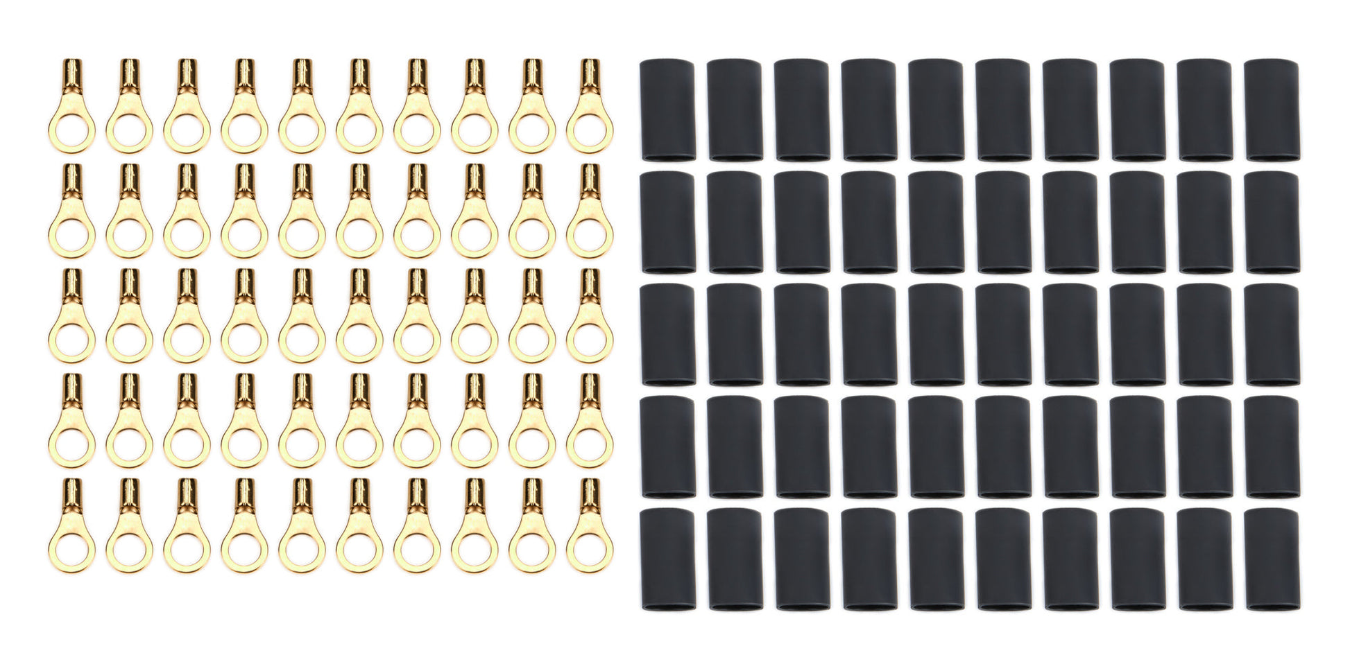Ring Terminal #10 16-22 Ga w/Heat Shrink 50pk QUICKCAR RACING PRODUCTS