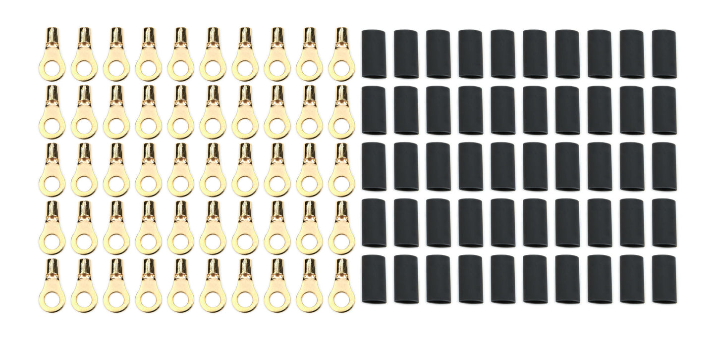 Ring Terminal 5/16in 8 Ga w/Heat Shrink 50pk QUICKCAR RACING PRODUCTS