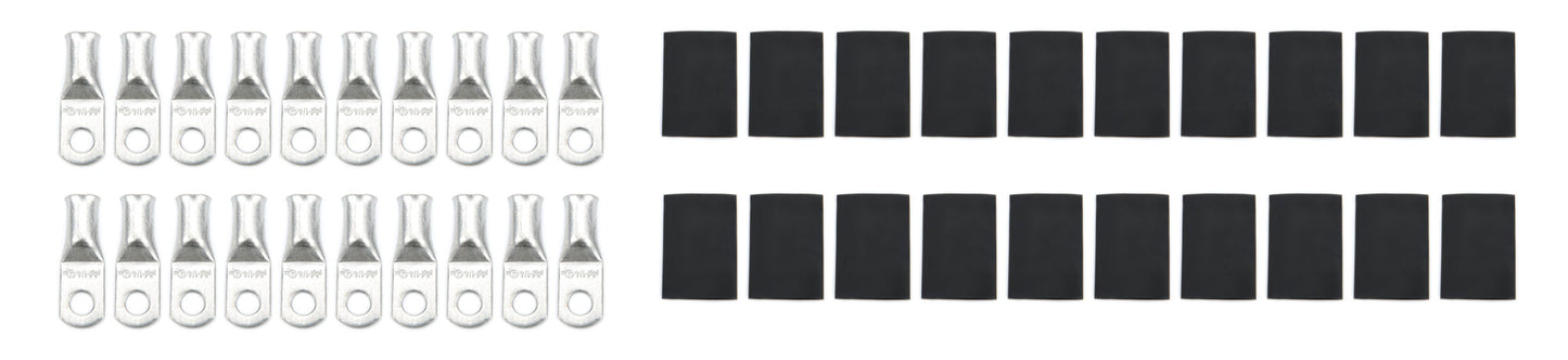 Ring Terminal 1/4in 4 Ga w/Heat Shrink 20pk QUICKCAR RACING PRODUCTS