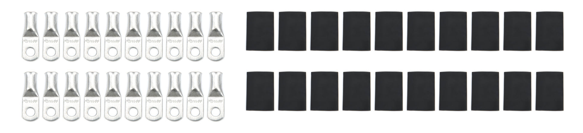 Ring Terminal 1/4in 4 Ga w/Heat Shrink 20pk QUICKCAR RACING PRODUCTS