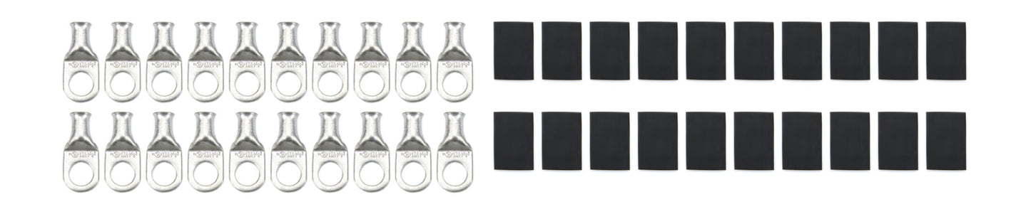 Ring Terminal 1/2in 4 Ga w/Heat Shrink 20pk QUICKCAR RACING PRODUCTS