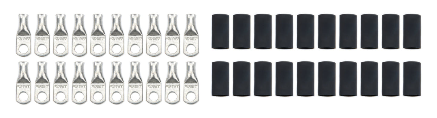 Ring Terminal 1/4in 8 Ga w/Heat Shrink 20pk QUICKCAR RACING PRODUCTS
