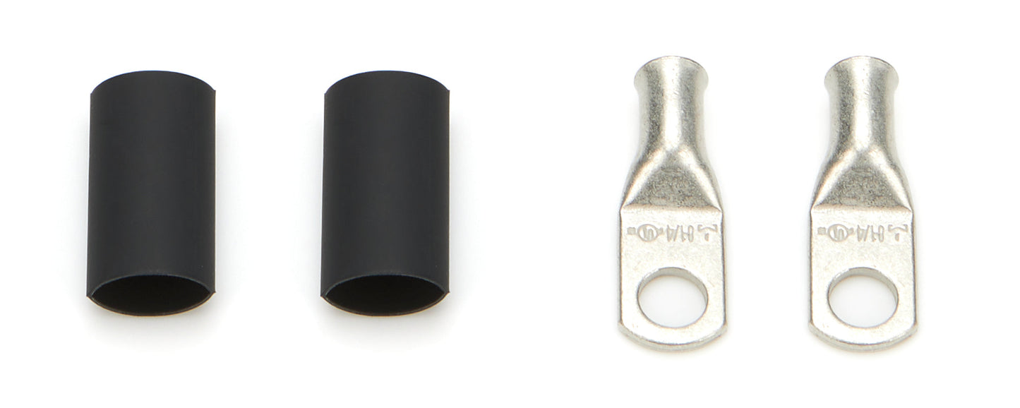Power Ring 8 AWG 1/4in Hole Pair w/Heat Shrink QUICKCAR RACING PRODUCTS