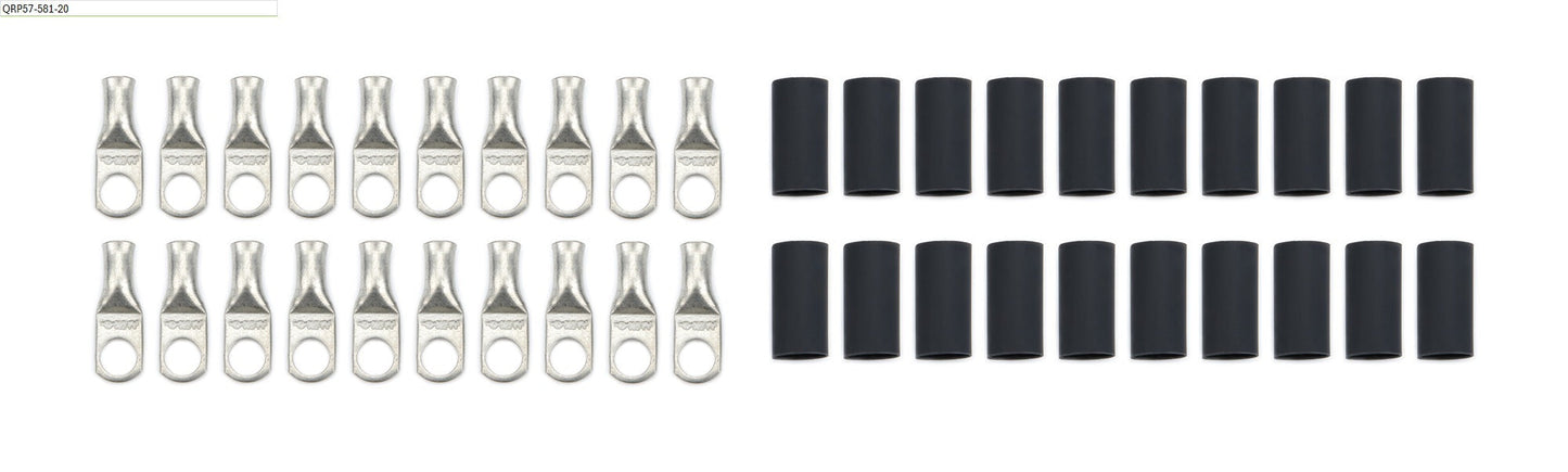 Ring Terminals 5/16in 6 Ga w/Heat Shrink 20pk QUICKCAR RACING PRODUCTS