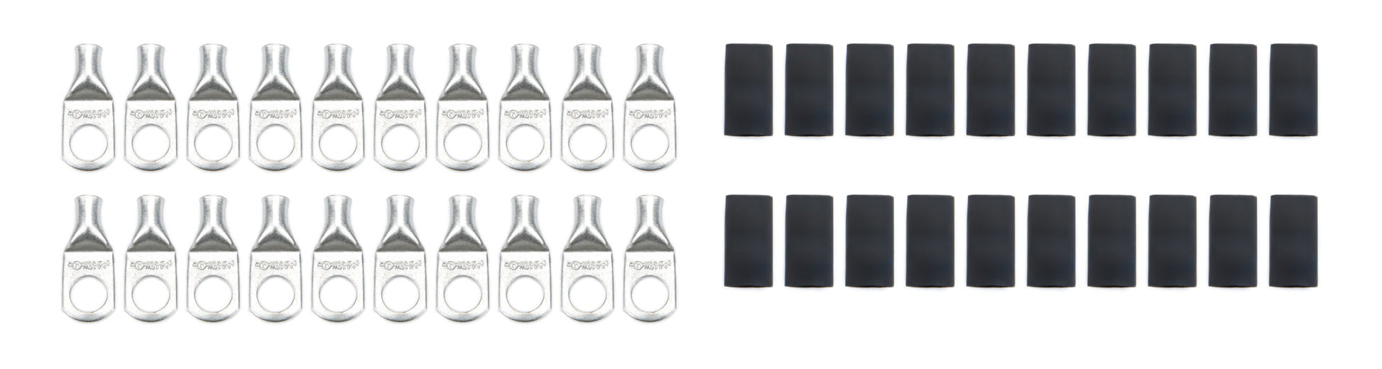 Ring Terminals 3/8in 6 Ga w/Heat Shrink 20pk QUICKCAR RACING PRODUCTS