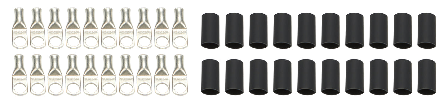 Ring Terminals 1/2in 6 Ga w/Heat Shrink 20pk QUICKCAR RACING PRODUCTS
