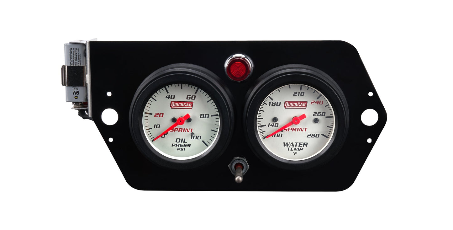 Gauge Panel Deluxe Sprint w/Mag Switch QUICKCAR RACING PRODUCTS