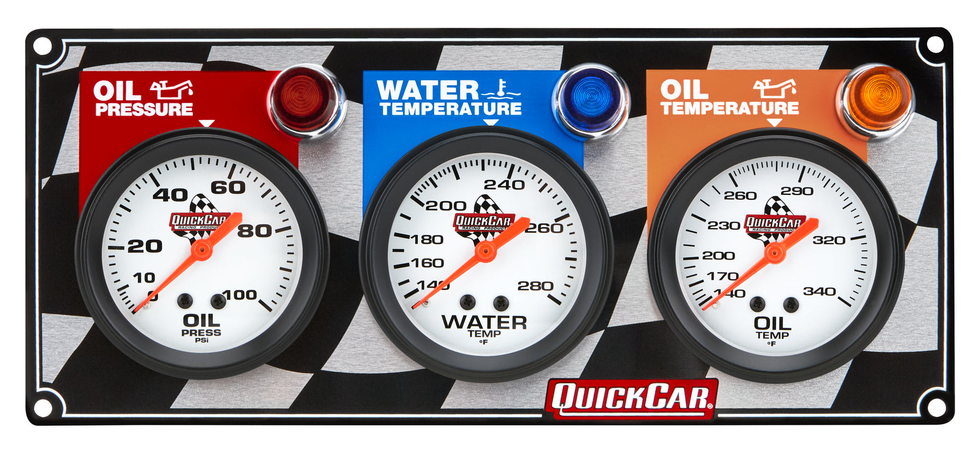 3 Gauge Panel OP/WT/OT QUICKCAR RACING PRODUCTS
