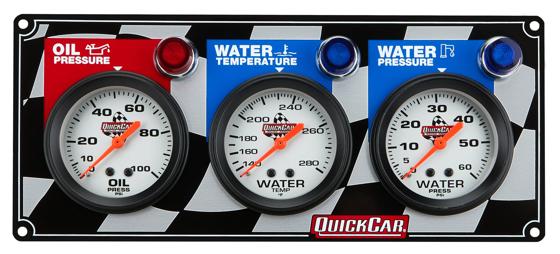 3 Gauge Panel OP/WT/WP QUICKCAR RACING PRODUCTS