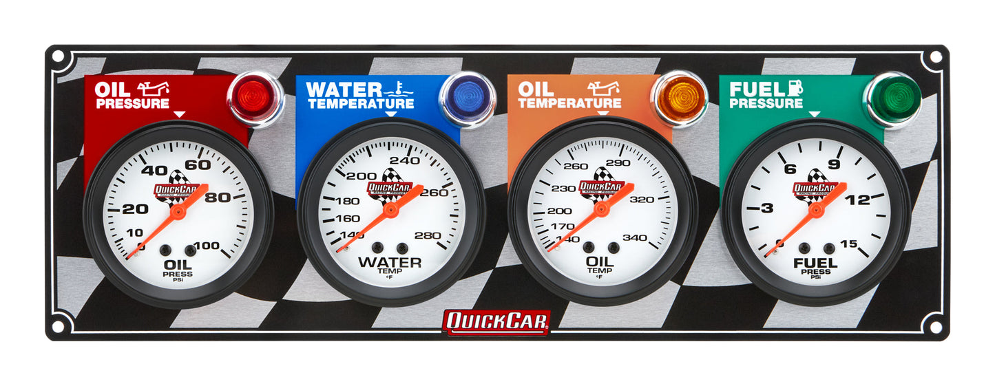4 Gauge Panel OP/WT/OT/ FP QUICKCAR RACING PRODUCTS