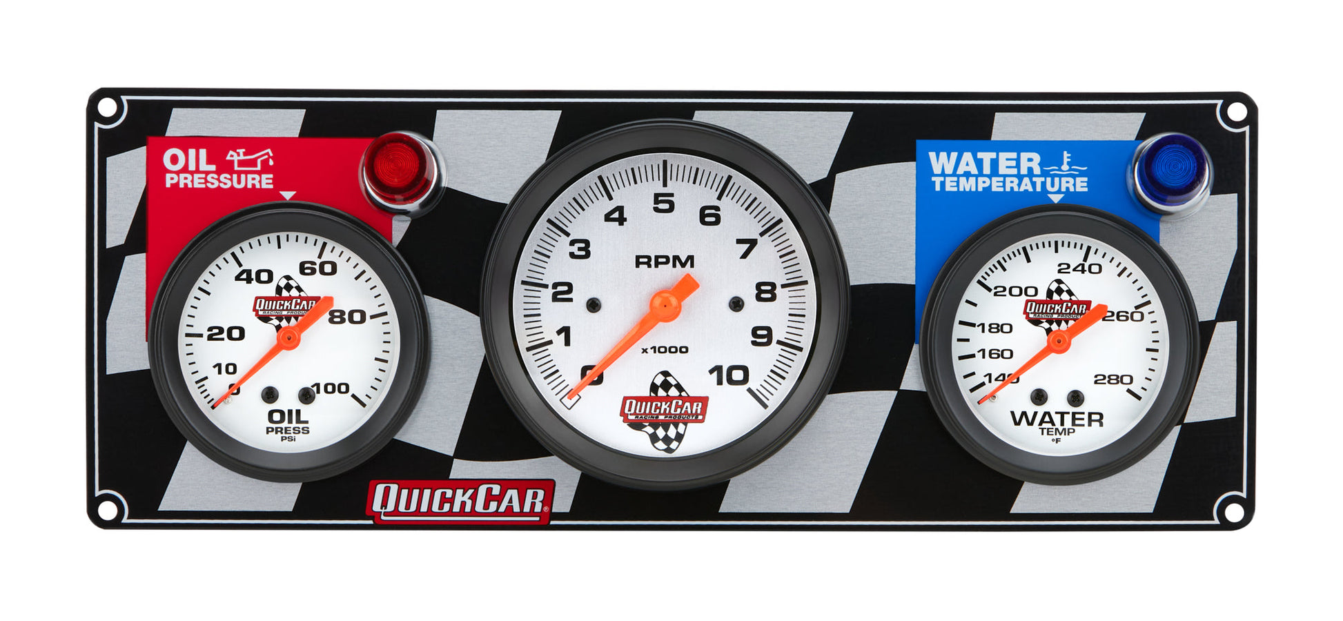 Gauge Panel OP/WT W/Tach QUICKCAR RACING PRODUCTS
