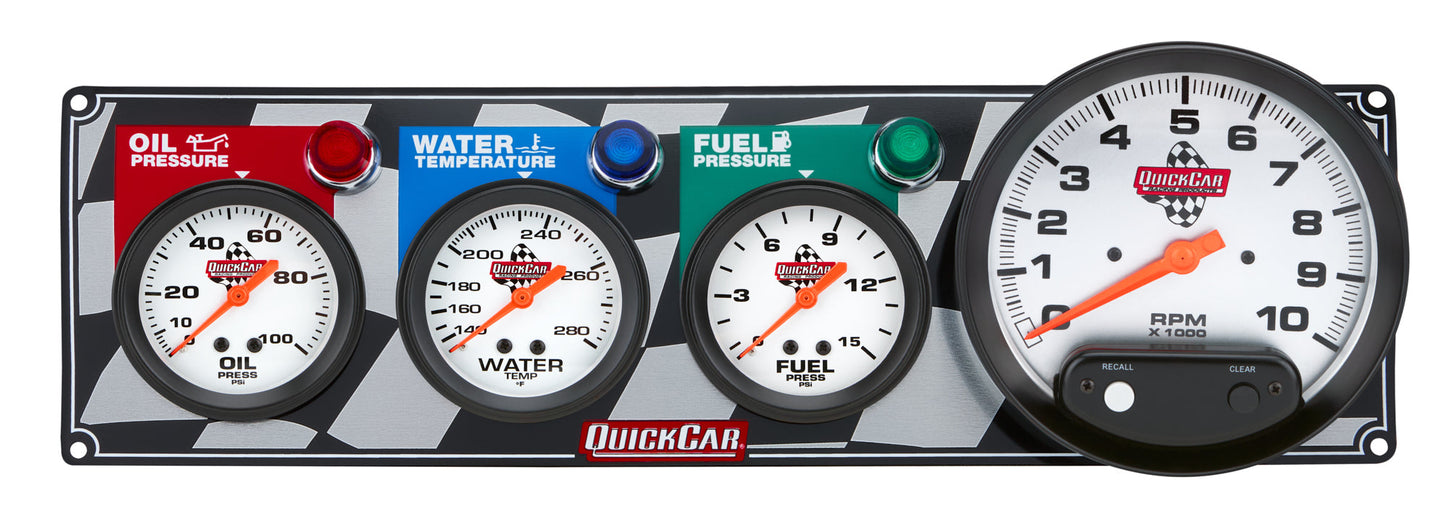 3-1 Gauge Panel OP-WT-FP-Tach QUICKCAR RACING PRODUCTS