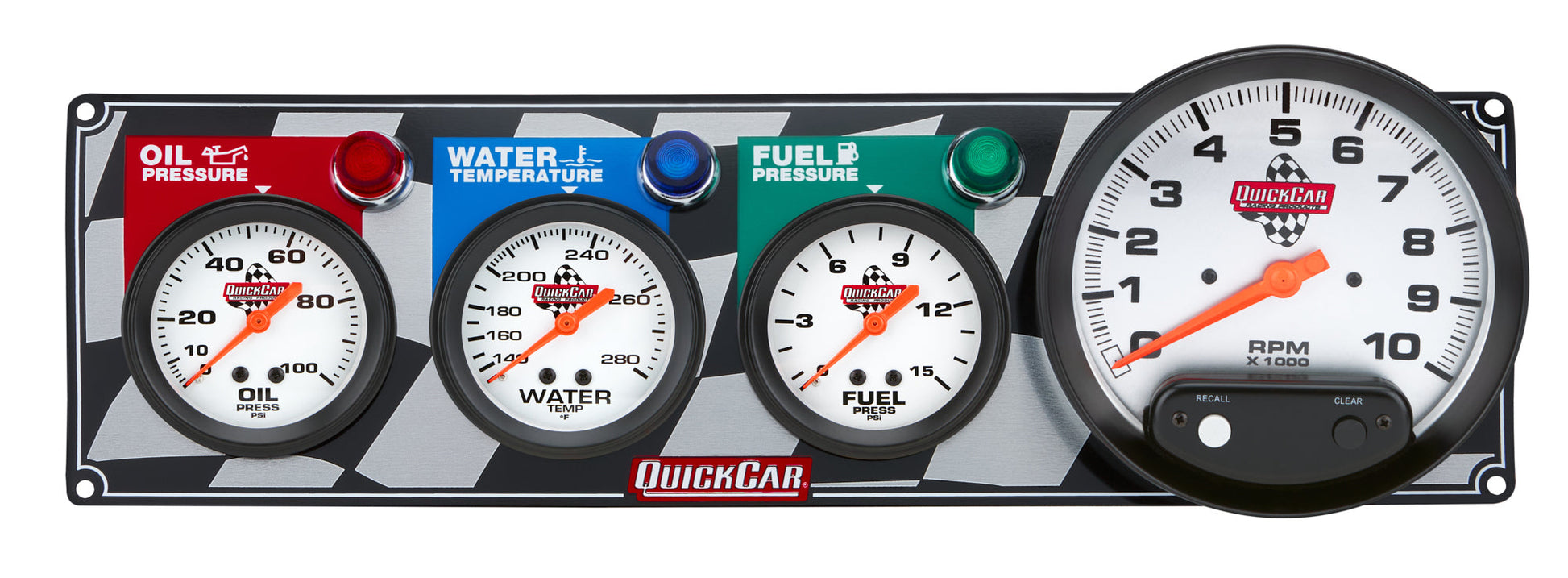 3-1 Gauge Panel OP-WT-FP-Tach QUICKCAR RACING PRODUCTS
