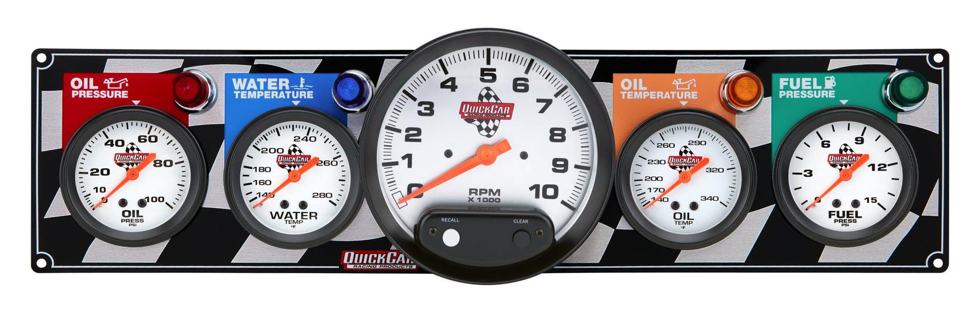 4 Gauge Panel W/ 5in Tach QUICKCAR RACING PRODUCTS