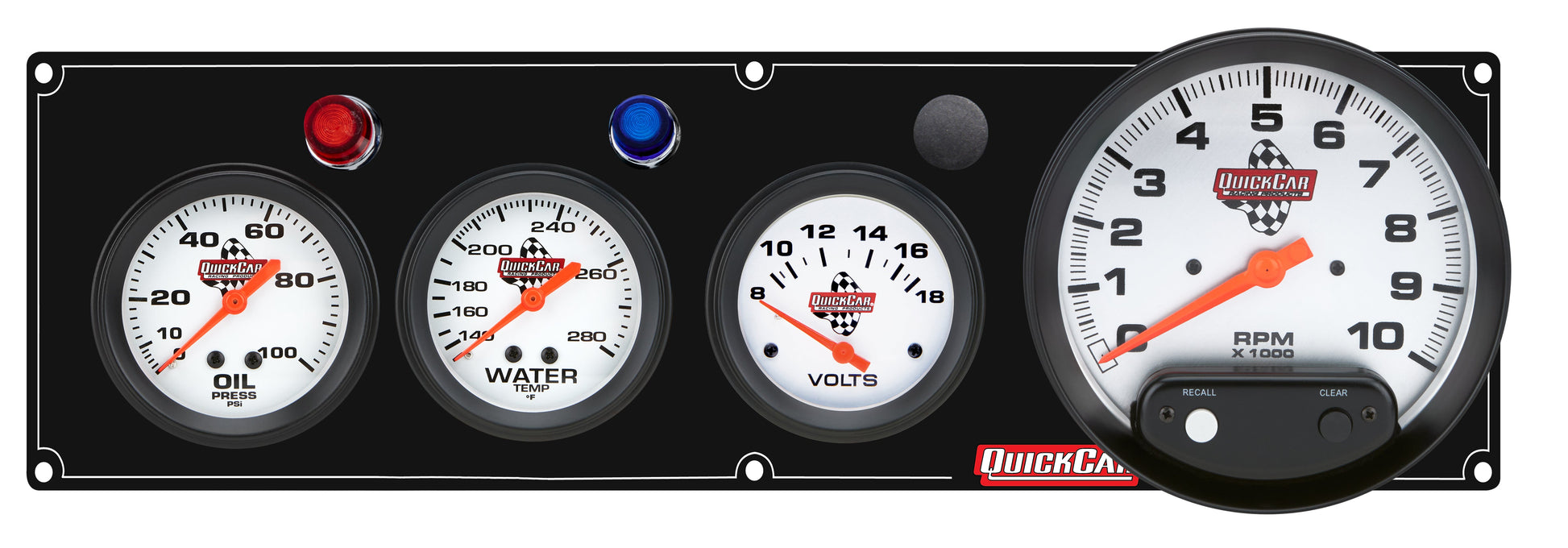 3-1 Gauge Panel OP/WT/VT Black QUICKCAR RACING PRODUCTS