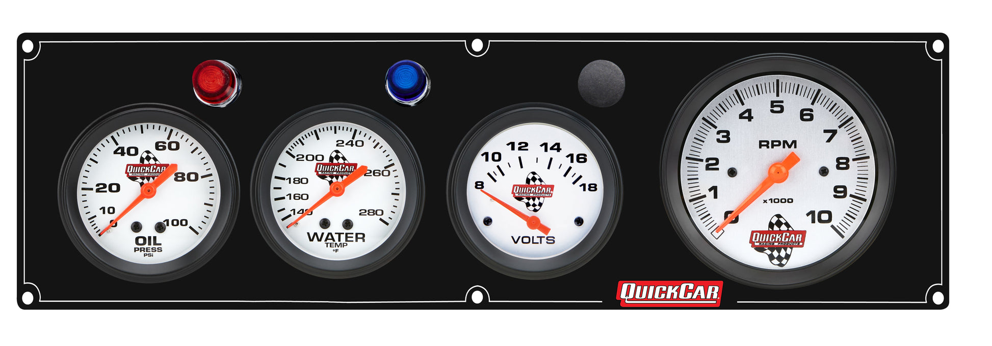 3-1 Gauge Panel OP/WT/VT Black QUICKCAR RACING PRODUCTS
