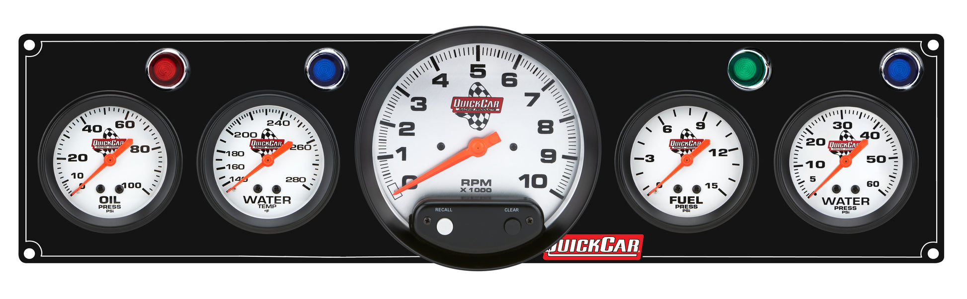 4-1 Gauge Panel OP/WT/FP15/WP Black QUICKCAR RACING PRODUCTS