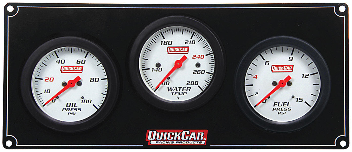 3 Gauge Extreme Panel OP/WT/FP QUICKCAR RACING PRODUCTS