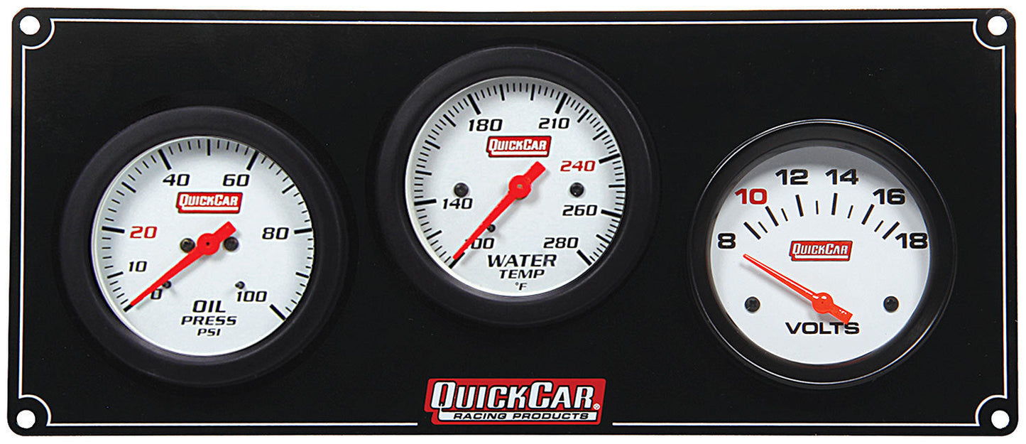 3 Gauge Extreme Panel OP/WT/Volts QUICKCAR RACING PRODUCTS