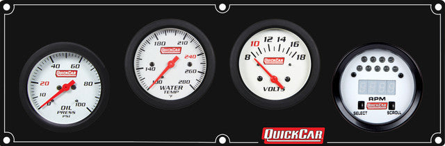 Extreme 3-1 Panel w/Tach OP/WT/VT Black QUICKCAR RACING PRODUCTS