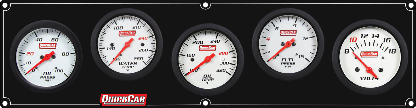 Extreme 5 Panel w/Tach OP/WT/OT/FP15/VT Black QUICKCAR RACING PRODUCTS