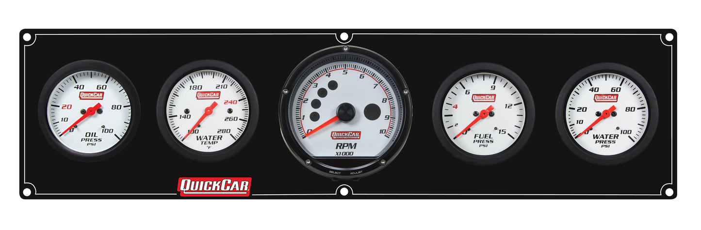 Extreme 4-1 Panel w/Tach OP/WT/FP15/VT Black QUICKCAR RACING PRODUCTS