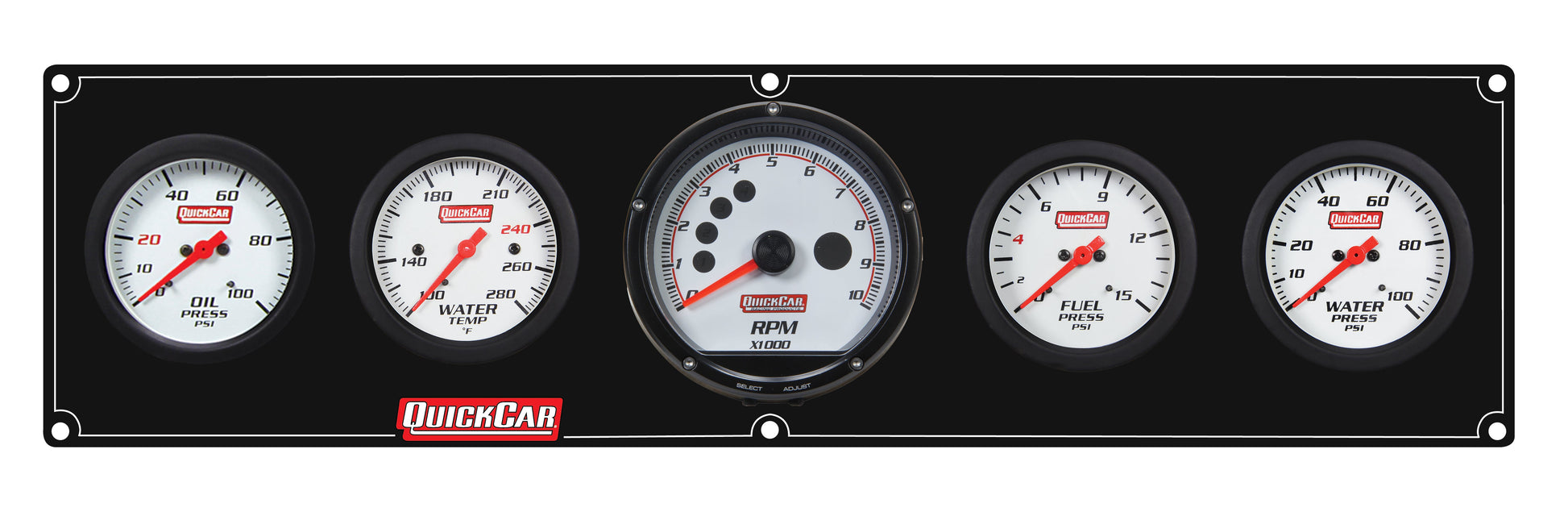 Extreme 4-1 Panel w/Tach OP/WT/FP15/VT Black QUICKCAR RACING PRODUCTS