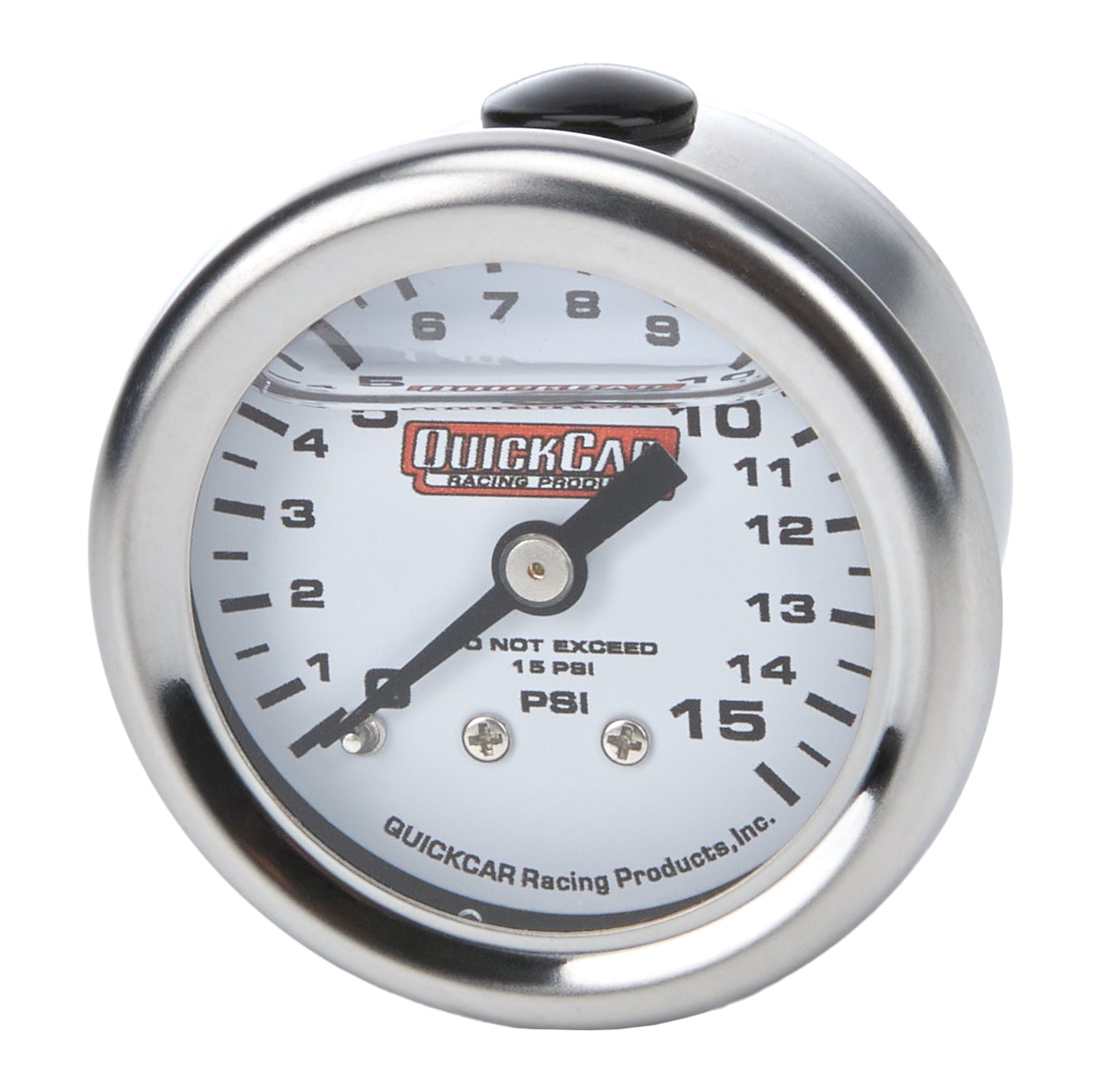 Pressure Gauge 0-15 PSI 1.5in Liquid Filled QUICKCAR RACING PRODUCTS