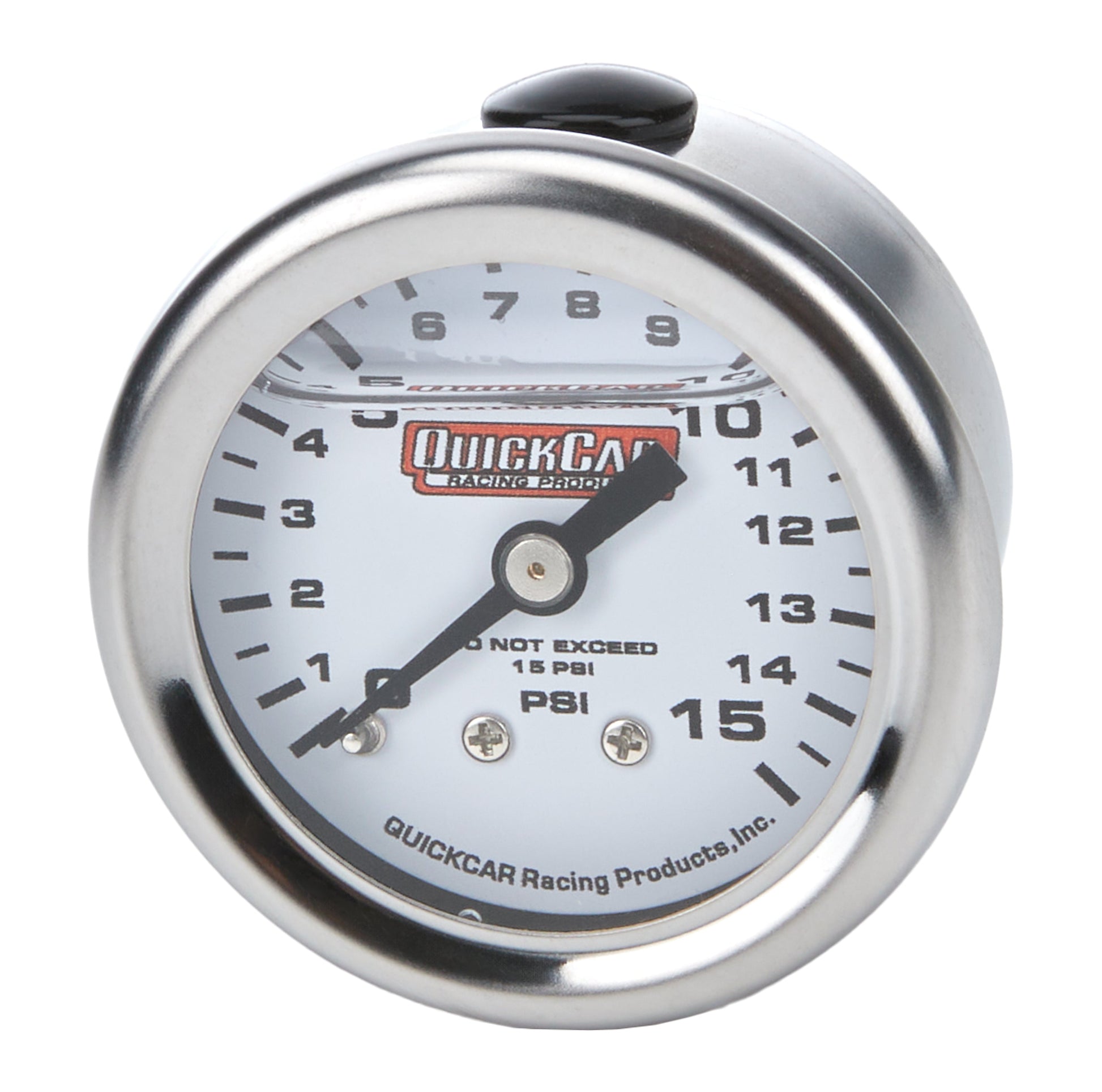 Pressure Gauge 0-15 PSI 1.5in Liquid Filled QUICKCAR RACING PRODUCTS