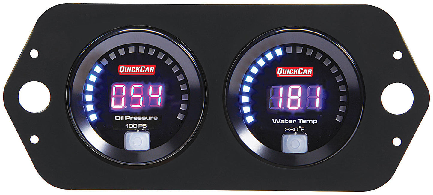 Digital 2-Gauge Panel Open Wheel OP/WT QUICKCAR RACING PRODUCTS