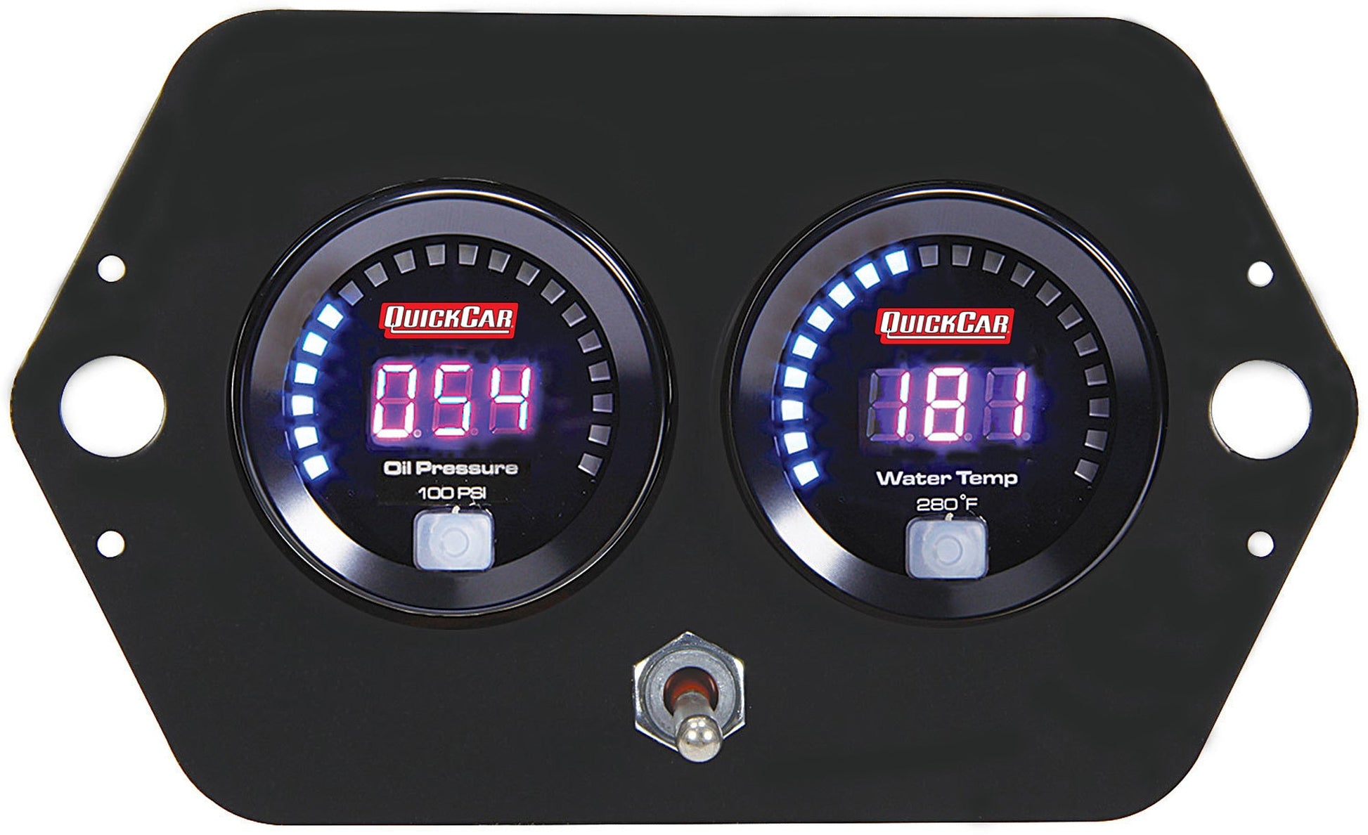 Digital 2-Gauge Panel Open Wheel OP/WT w/Batt QUICKCAR RACING PRODUCTS
