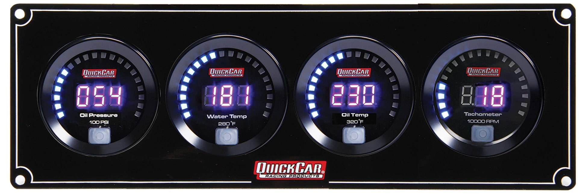 Digital 3-1 Gauge Panel OP/WT/OT w/Tach QUICKCAR RACING PRODUCTS