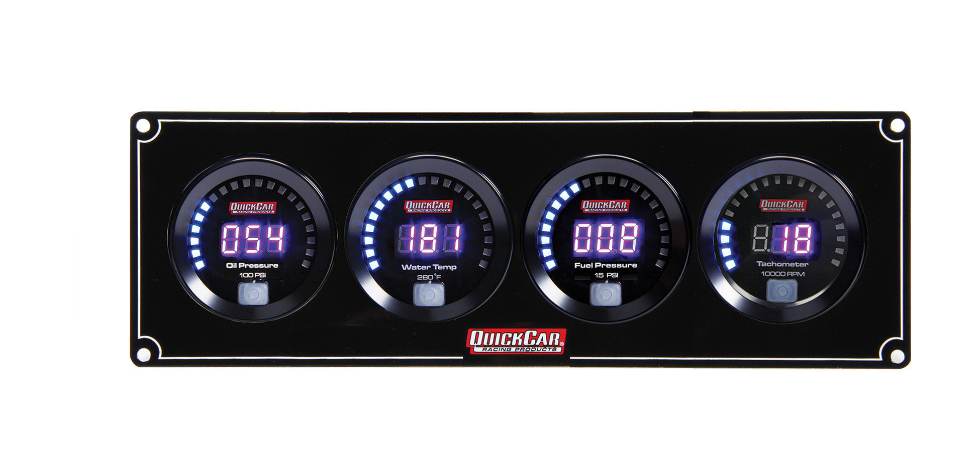 Digital 3-1 Gauge Panel OP/WT/FP w/Tach QUICKCAR RACING PRODUCTS