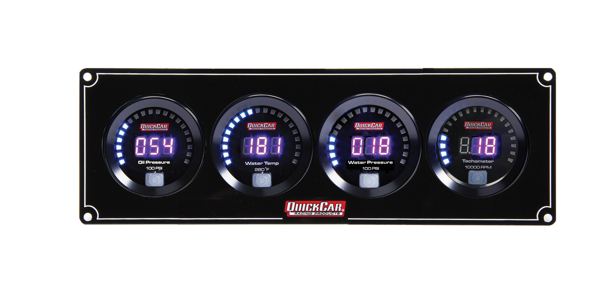 Digital 3-1 Gauge Panel OP/WT/WP w/Tach QUICKCAR RACING PRODUCTS