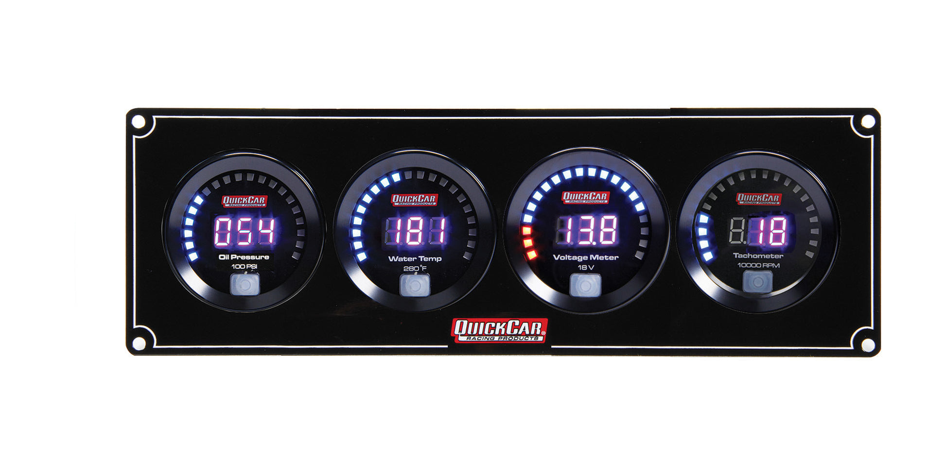 Digital 3-1 Gauge Panel OP/WT/Volt w/Tach QUICKCAR RACING PRODUCTS