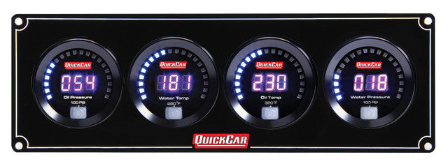 Digital 4 Gauge Panel OP/WT/OT/WP QUICKCAR RACING PRODUCTS