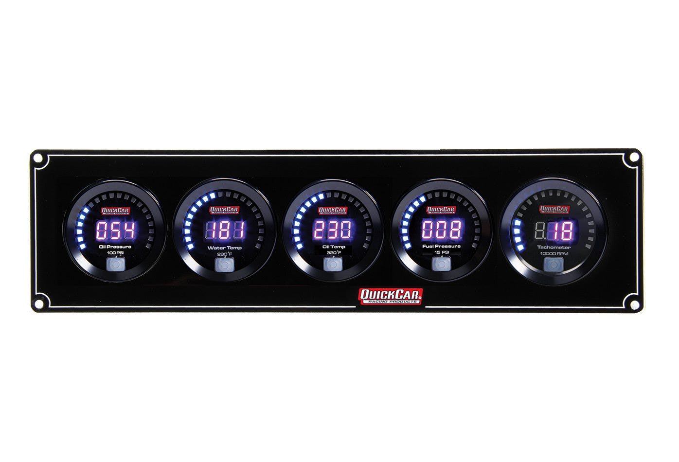 Digital 4-1 Gauge Panel OP/WT/OT/FP w/Tach QUICKCAR RACING PRODUCTS