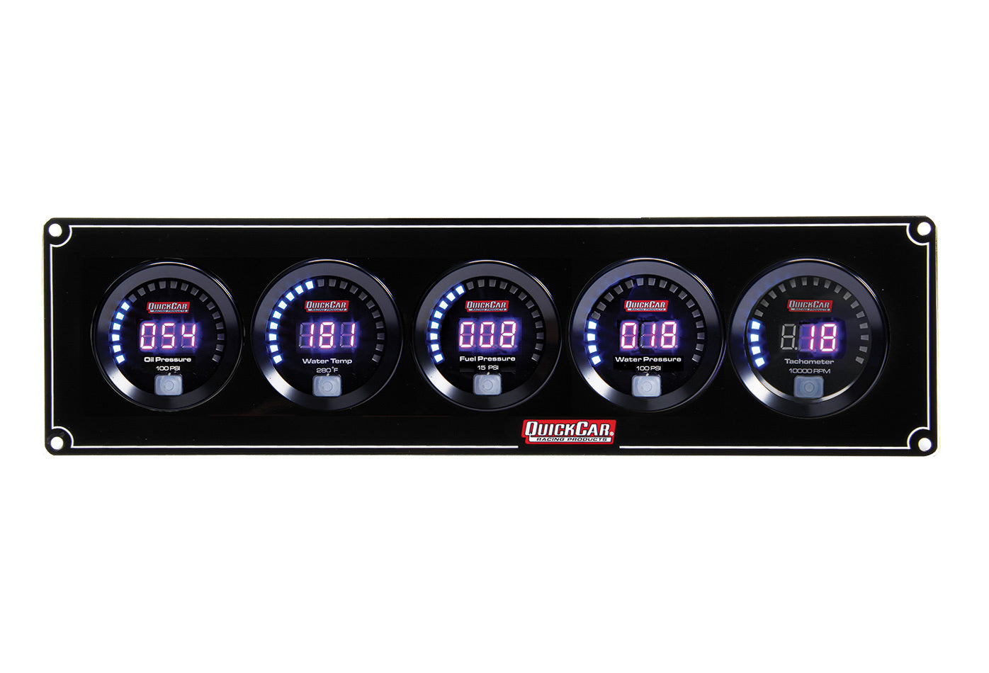 Digital 4-1 Gauge Panel OP/WT/FP/WP w/Tach QUICKCAR RACING PRODUCTS