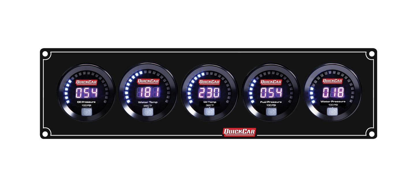 Digital 5 Gauge Panel OP/WT/OT/FP100/WP QUICKCAR RACING PRODUCTS