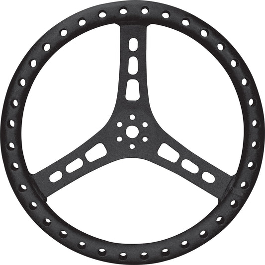 15in Steering Wheel L/W Aluminum Black QUICKCAR RACING PRODUCTS