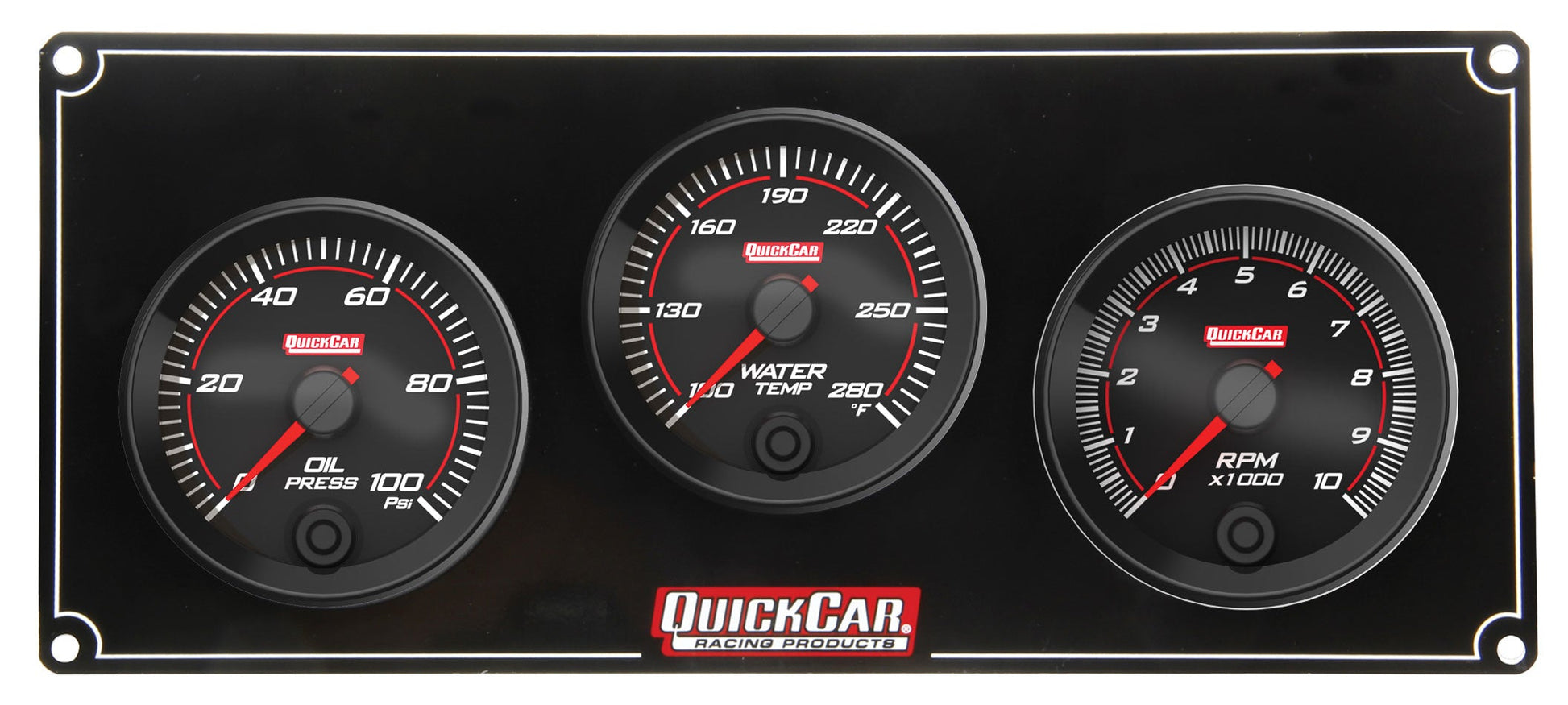 Redline 2-1 Gauge Panel OP/WT w/Recall Tach QUICKCAR RACING PRODUCTS
