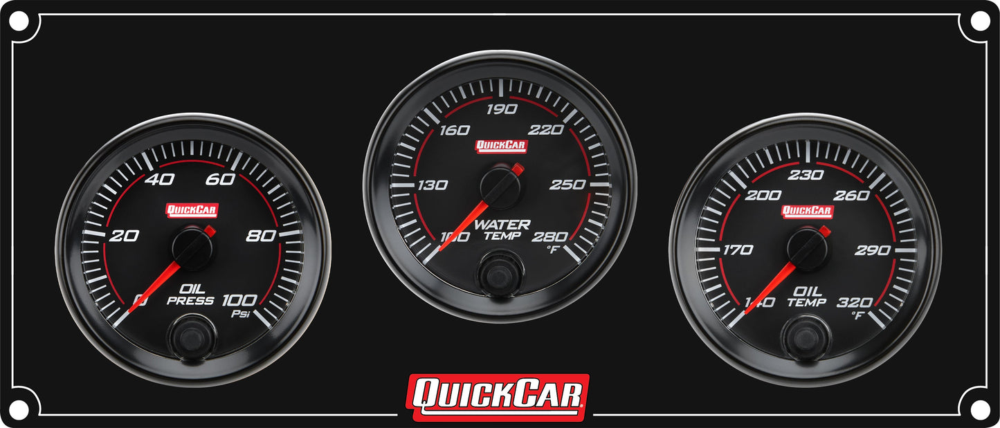 Redline 3 Gauge Panel OP/WT/OT QUICKCAR RACING PRODUCTS