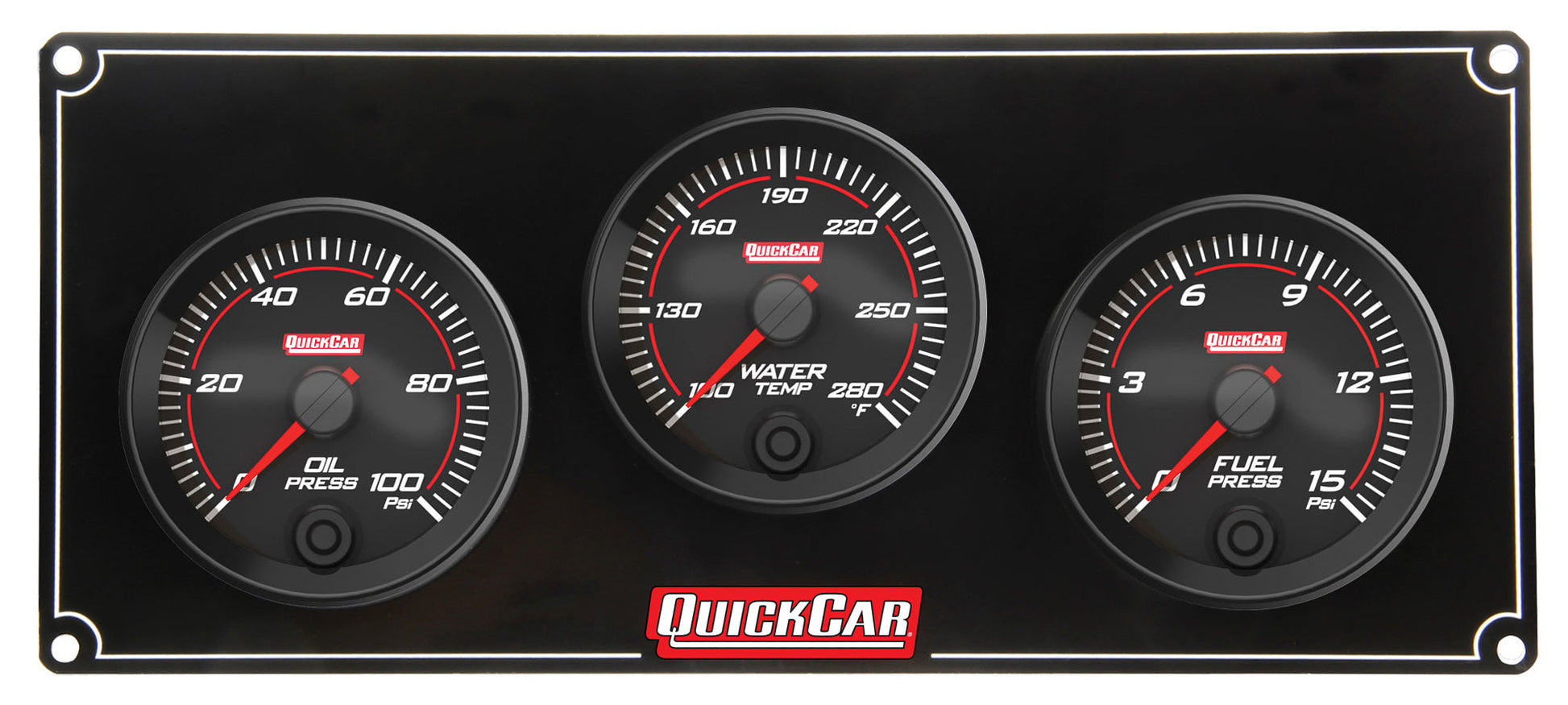 Redline 3 Gauge Panel OP/WT/FP QUICKCAR RACING PRODUCTS